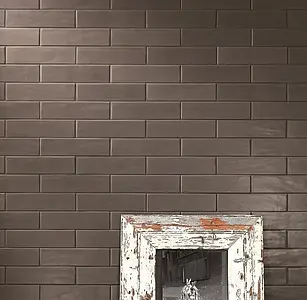 Piastrella di fondo, Effetto mattone, Colore grigio, Gres porcellanato smaltato, 7.5x30 cm, Superficie opaca